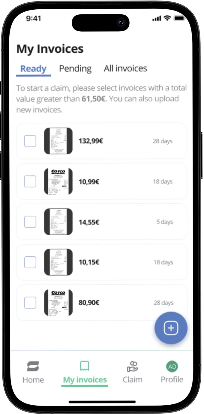 Easy invoice upload
